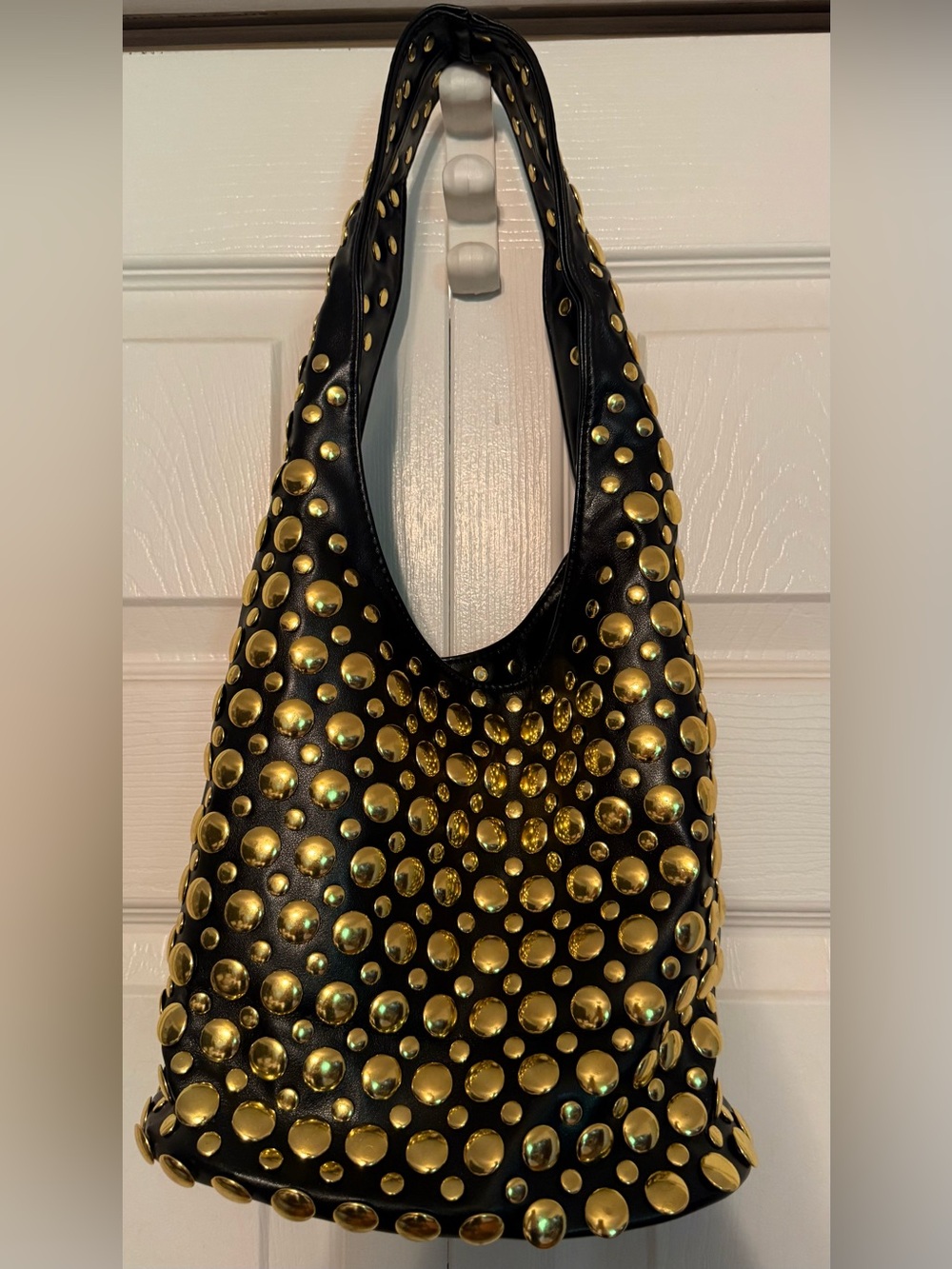 Brand new without tags Black Shoulder Hobo Bag with Gold Studs